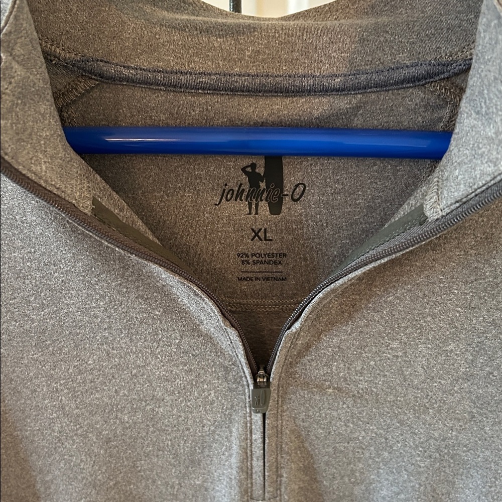 johnnie-O Men's Quarter-Zip Pullover Gray XL